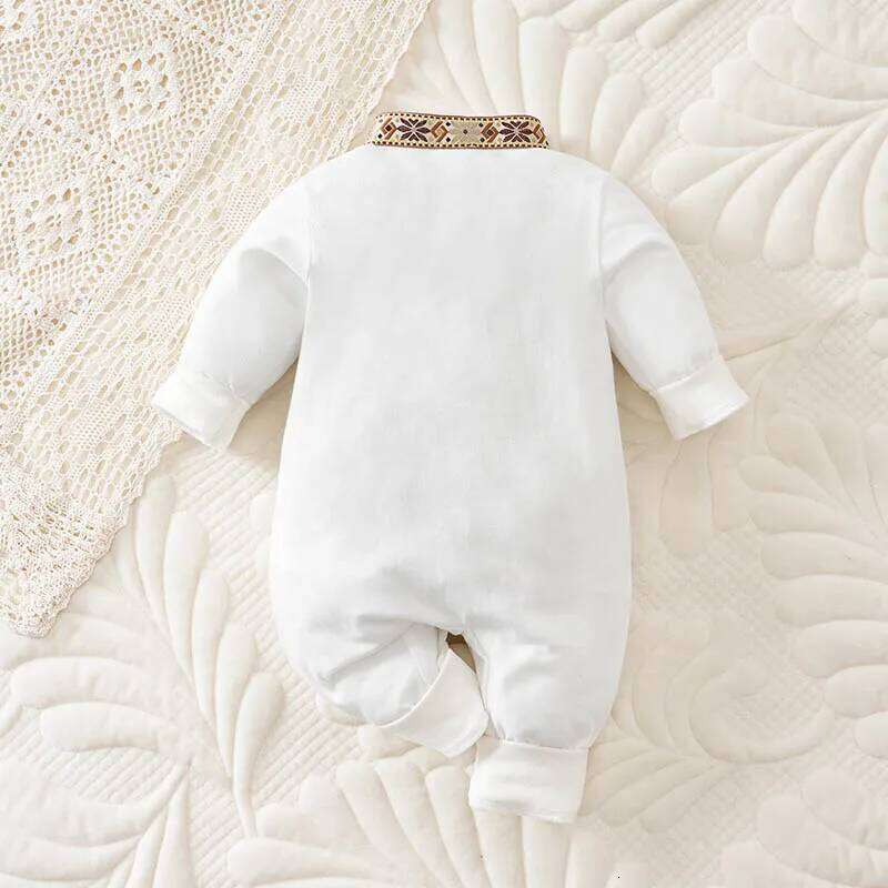 Autumn Print 100% Cotton Long Sleeve Toddler Jumpsuit New Style Casual Boy Girl Baby Infant Outfit Clothes Soft 26H0224