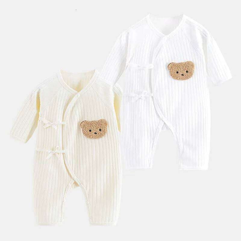 Bear Baby Romper Four Season Korean Newborn Boy Girl Long Sleeve Cotton Jumpsuit Kids Clothes Infant Outfits 26Y0224