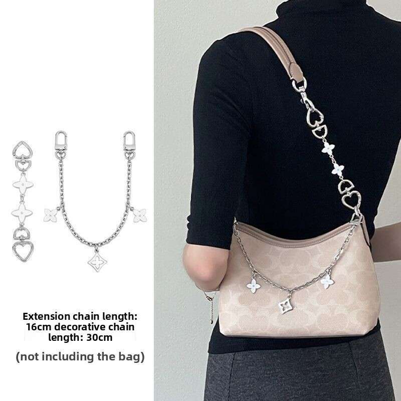 Suitable Coac's New Laurel Small 19 Mini Hobo Bag, Extension For Underarm Shoulder Strap, Extended Decorative Chain