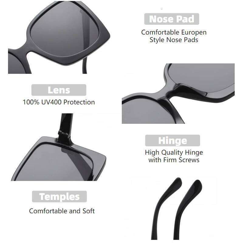 New large frame square Fashion Women's retro trend Sunglasses UV400 sunglasses women vintage glasses 26W0224