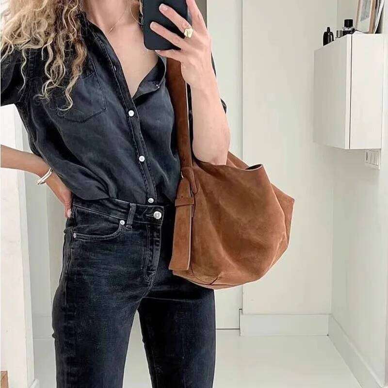 Korean Canvas Women Shoulder Zipper Female Tote Shopper Bag High Quality Large Fashion Corduroy Girl Casual Woman Handbags Z260224
