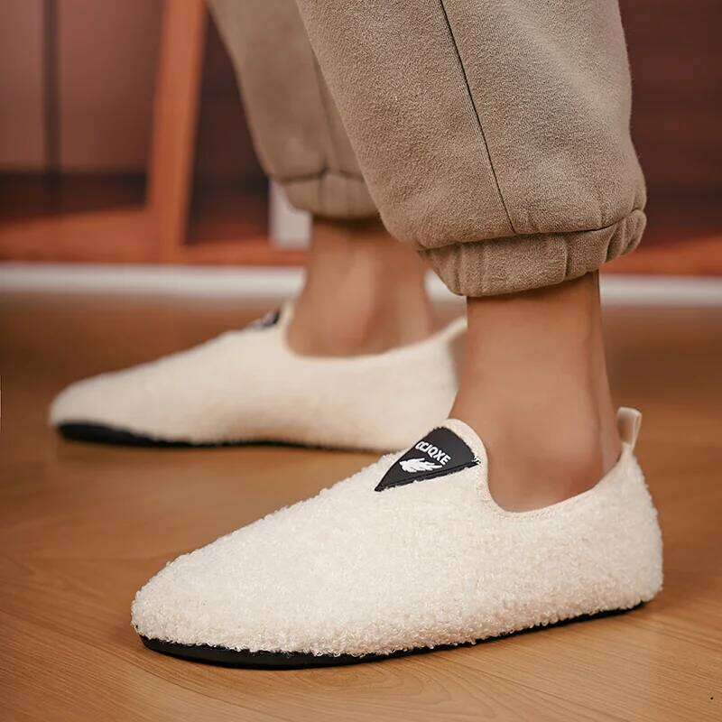 MAEDEF Men Winter Comfortable Women's Cotton Thin Bottom Disigner Indoor Plush Home Slippers Man Warm Shoes