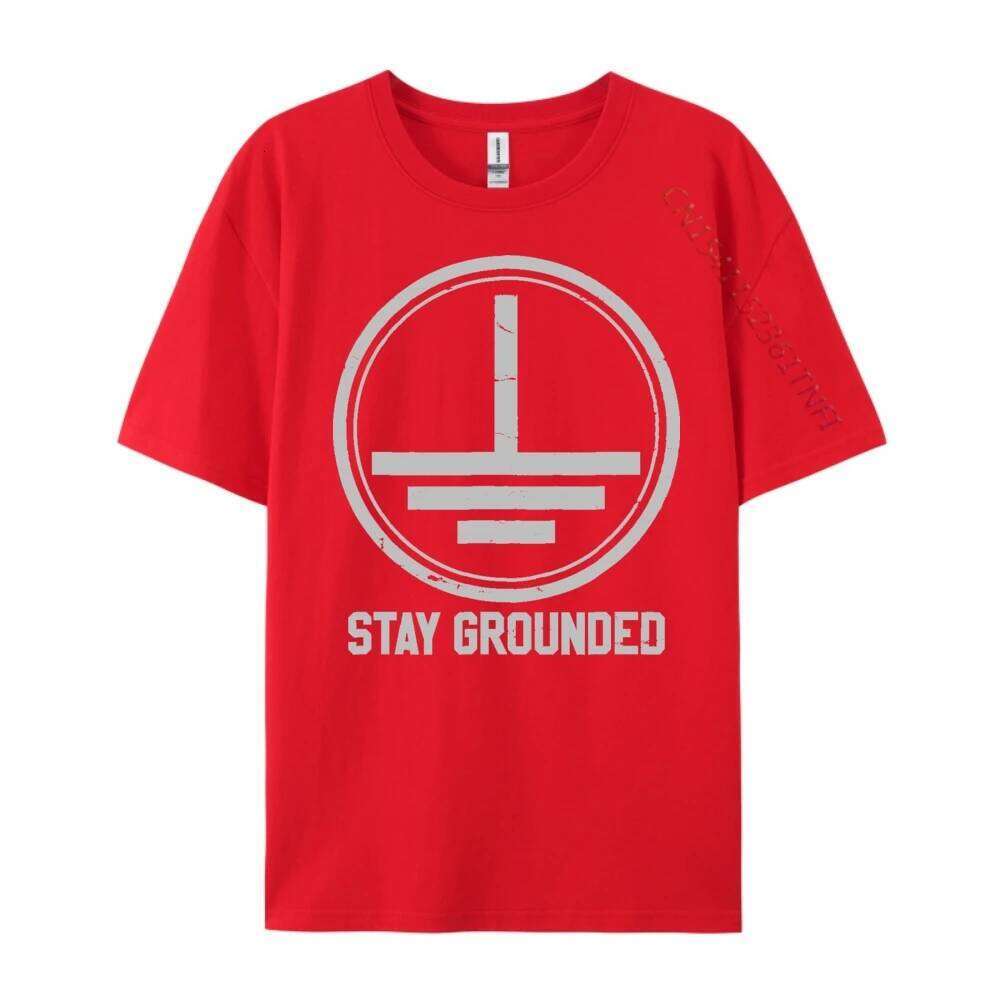 Electrician Stay Grounded Funny Engineer Oversized T Shirt Men Summer Streetwear Man H260224