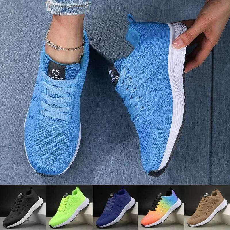 Walking Lightweight Breathable 2025 Women Couple Casual Large-sized36-44 Flats Sneakers Men Shoes