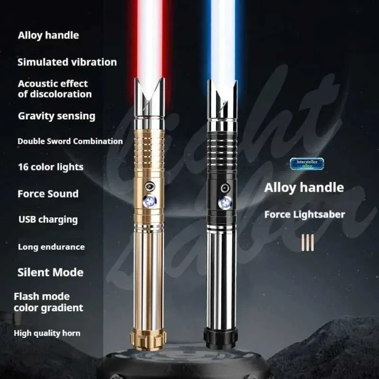 Game And Toy Cool Stuff Metal Laser led glove 16 Color Free Switch 2-In-1 Pixel Sword Colsplash Training Light Stick Lightsaber Childrens Designer