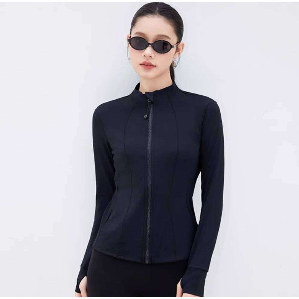 Women's Naked Feeling Workout Slim Fit Zip Up Long Sleeve Running Top for Yoga Training 26Y0224