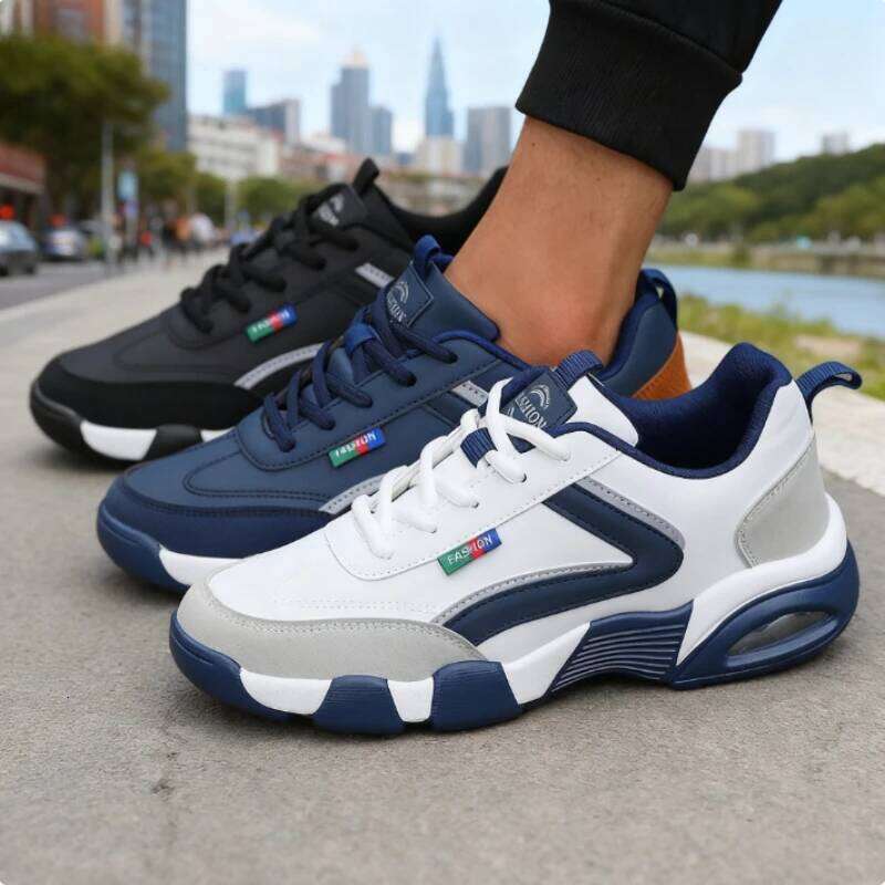 Fashion White Men's Sneakers Outdoor Sport Running Tenis 2025 New Streetwear Hip Hop Spring Casual Skateboard Shoes