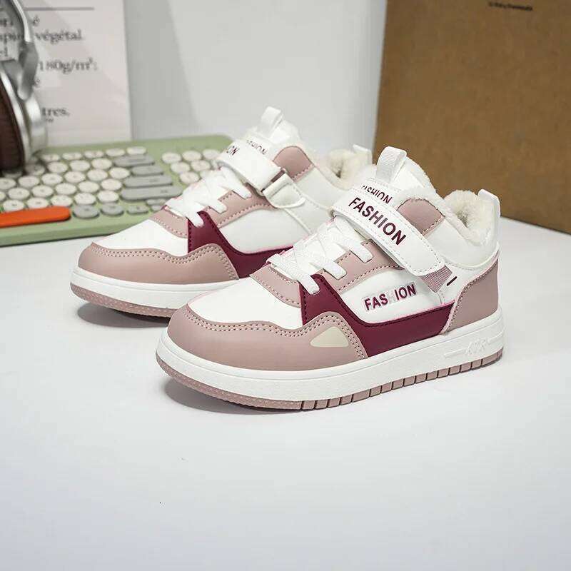 Luxury Children Boys 2025 New Winter Warm Plush Cotton Kids Casual Sneaker Tennis Sports Shoes for Boy 26W0224