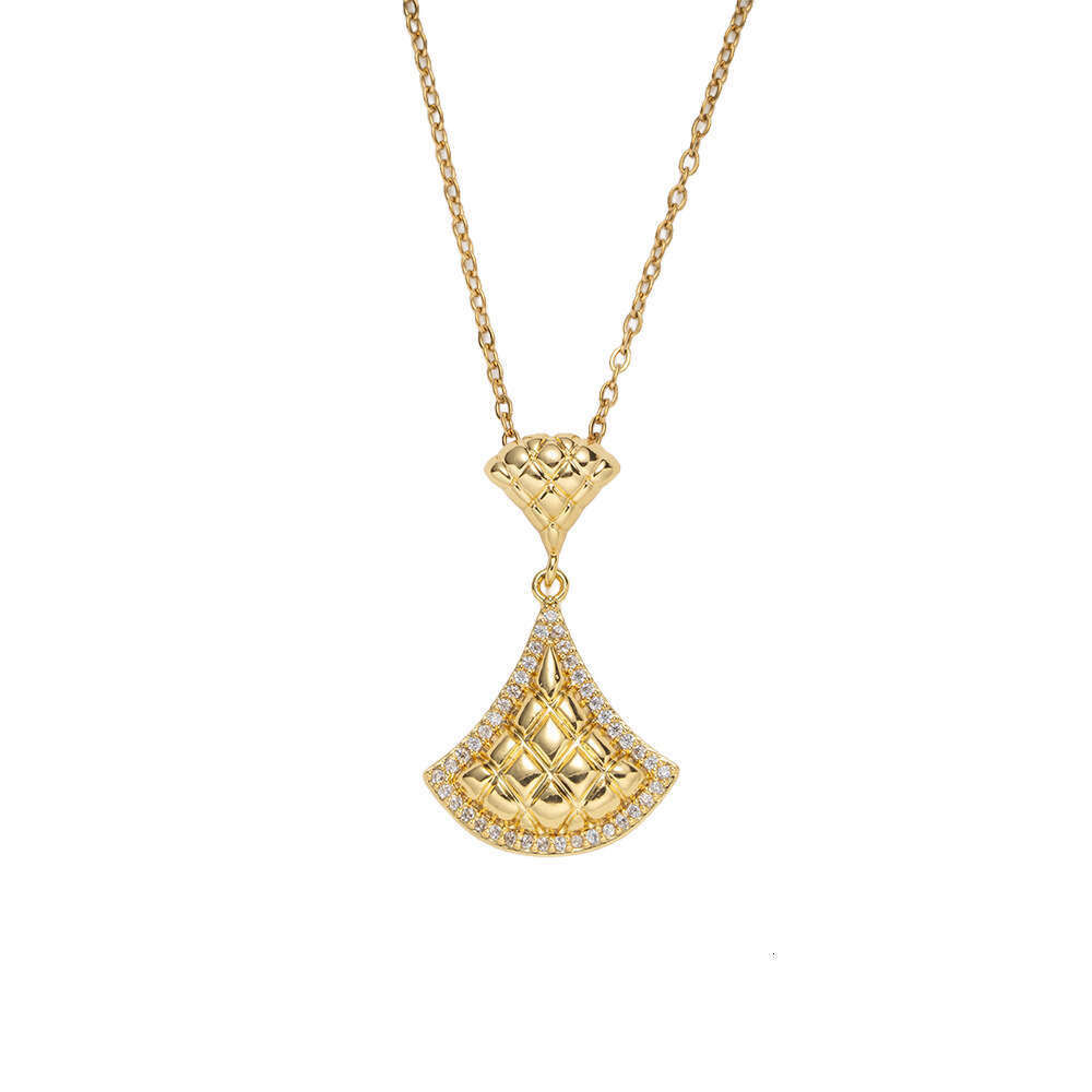 CDiamond-Patterned Elegant Fan-Shaped Necklace Mini Dress With Stylish Necklace For Women