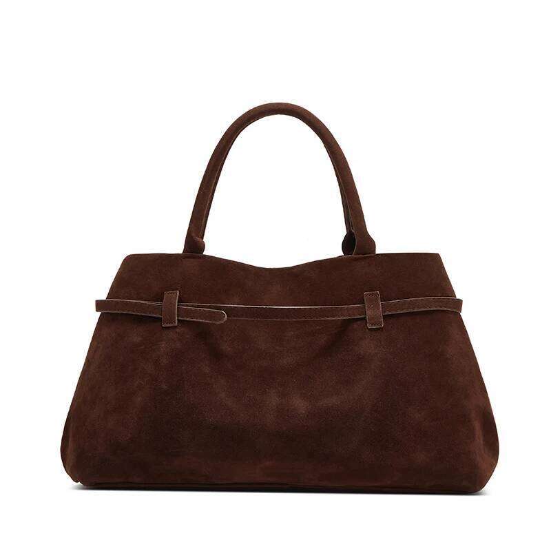 Buckle Decorative Design Solid Faux Suede Handbag Large Capacity Hasp Casual Tote Hot Sale Bags for Women Bolsas Femininas Z260224