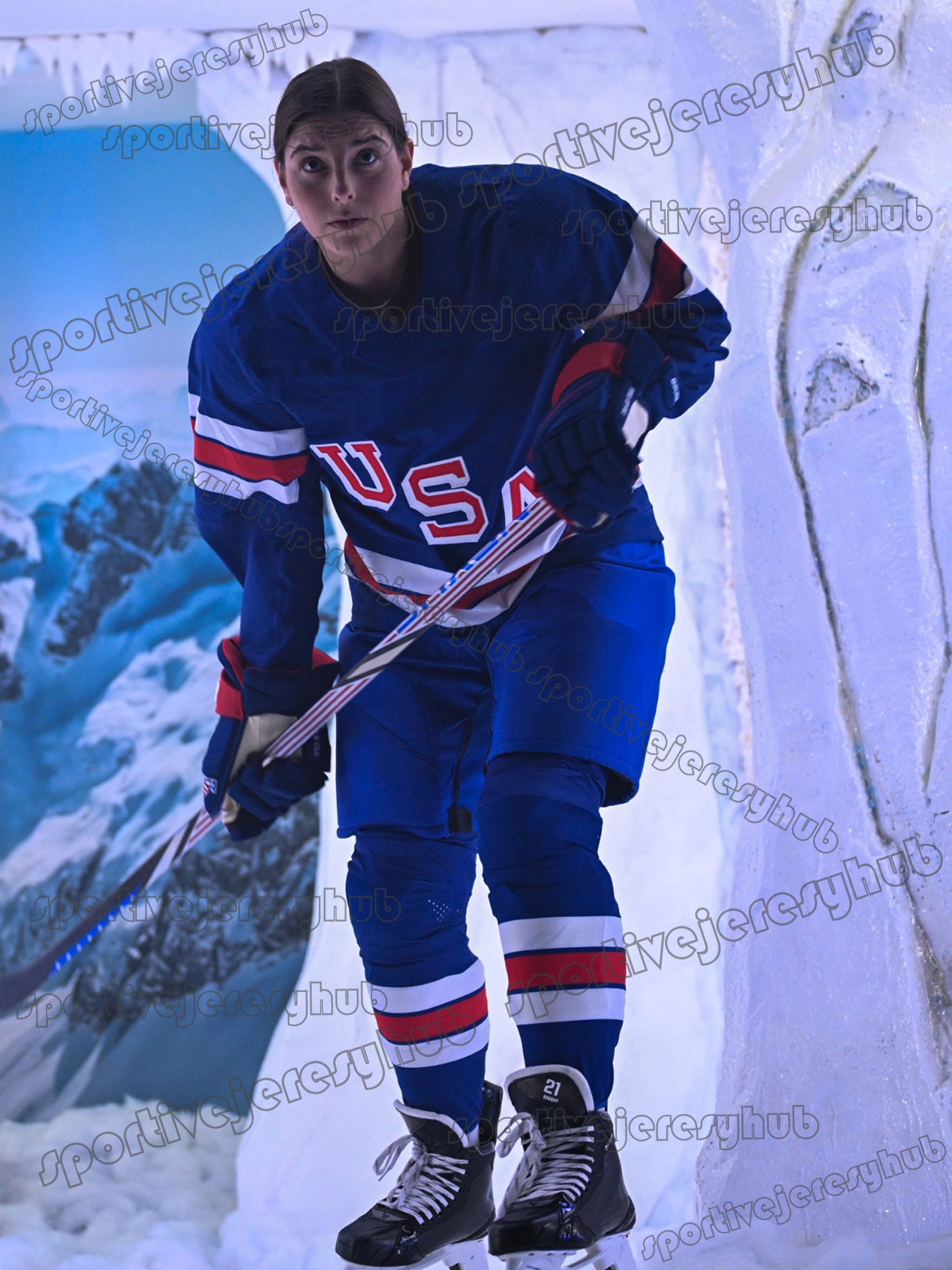 Team 2026 Hockey Jersey Thompson Hellebuyck Hughes Matthews Werenski Gaudreau Tkachuk Guentzel Sweater Custom Double-Reinforced Stitching Casual Wear