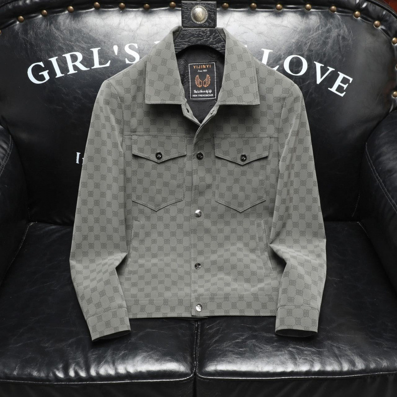 Autumn and winter embossed lapels cropped leather jackets men's jackets are fashionable casual and versatile