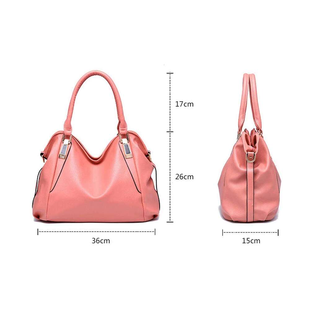 Women'S Fashion Soft Leather Handbag Classic Temperamental Large Capacity Top-Handle Bags Daily One Shoulder Crossbody Bag Z260224