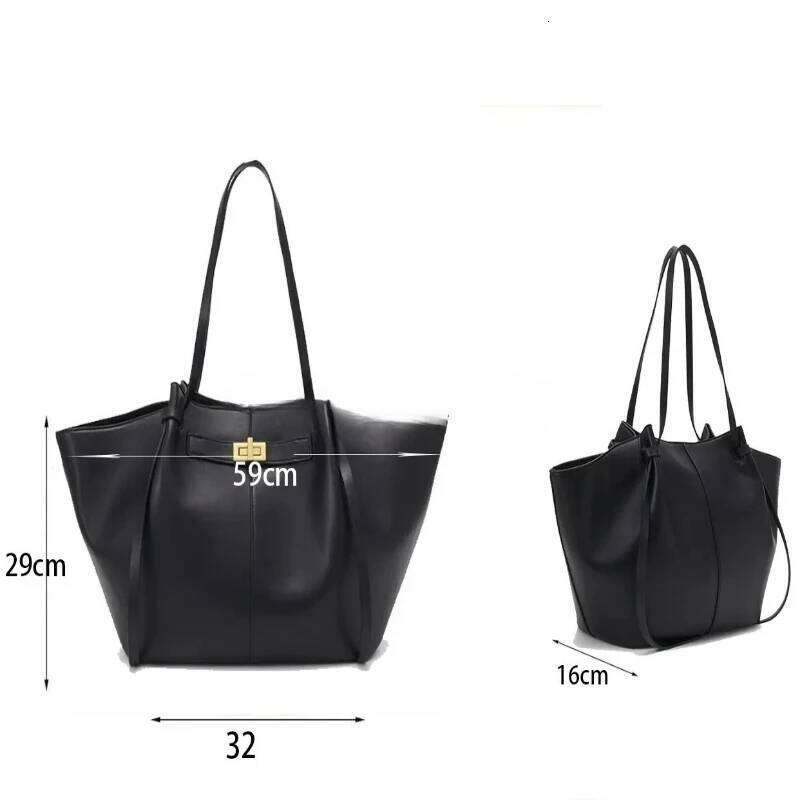 2026 Women's Summer Large Capacity Commuter Tote Female Korean Fashion Luxury Pu Leather Handbags Chic Trend Underarm Bag