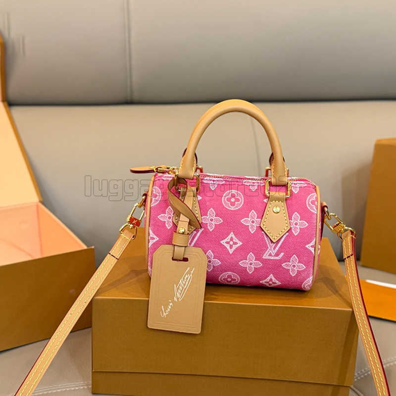 Shoulder Bags 2026 New Designer Monogram almas bb Luxury Canvas Pillow handbag Purse 130th Anniversary Edition Cross body bag Colorful Fashion Shell bag Tote Bag1