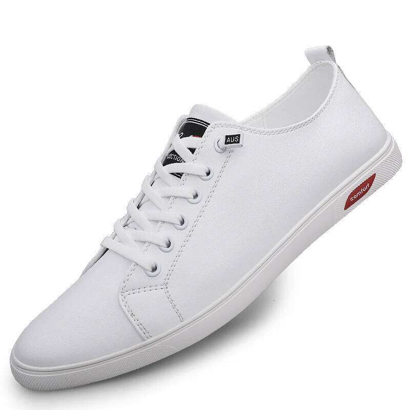 Genuine Leather Mens Luxury Brand Casual Fashion Handmade Classic White Shoes Outdoor Comfort Men Sneakers Business Office SPLELED