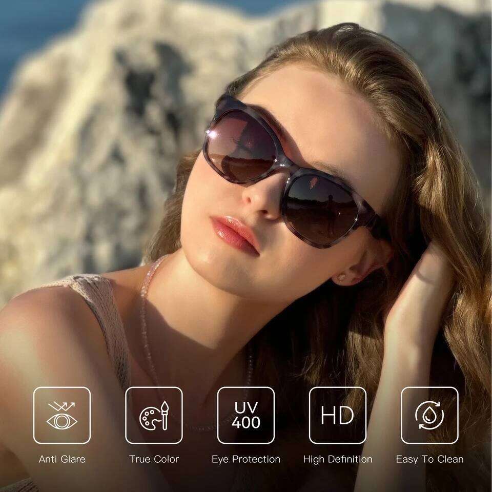 ZENOTTIC Fashion Cateye Polarized Sunglasses for Women - Oversized Sun Glasses UV400 Protection Retro Shades Designer Style 26W0224