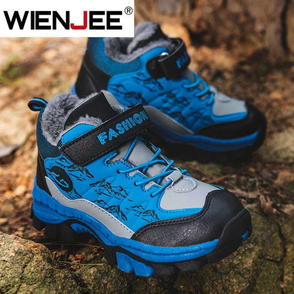 Winter Children's Casual Snow Ankle Boots Non-slip Outdoor Mountain Climbing Shoes Fashion Kids Waterproof Warm Sneakers 26W0224