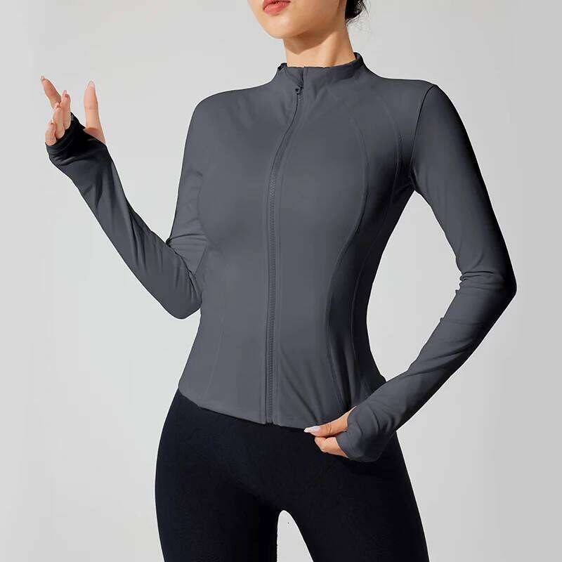 Full Zipper Windproof Winter Outdoor Gym Fitness Coats Women's s 26Y0224