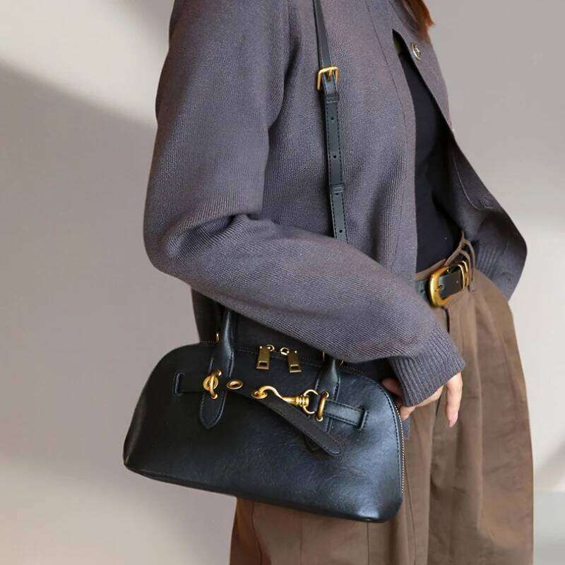 YANATARI Genuine Woman Shoulder Handbags Ladies Crossbody Bags Luxury Minimalism Bag Cattle Leather