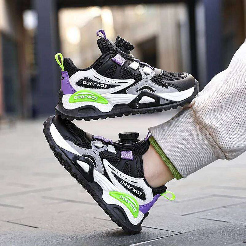 Hot Selling Autumn Balanced Childrens Sports Daily Flexible Lightweight Running Anti Slip Fashionable Casual Shoes 26W0224