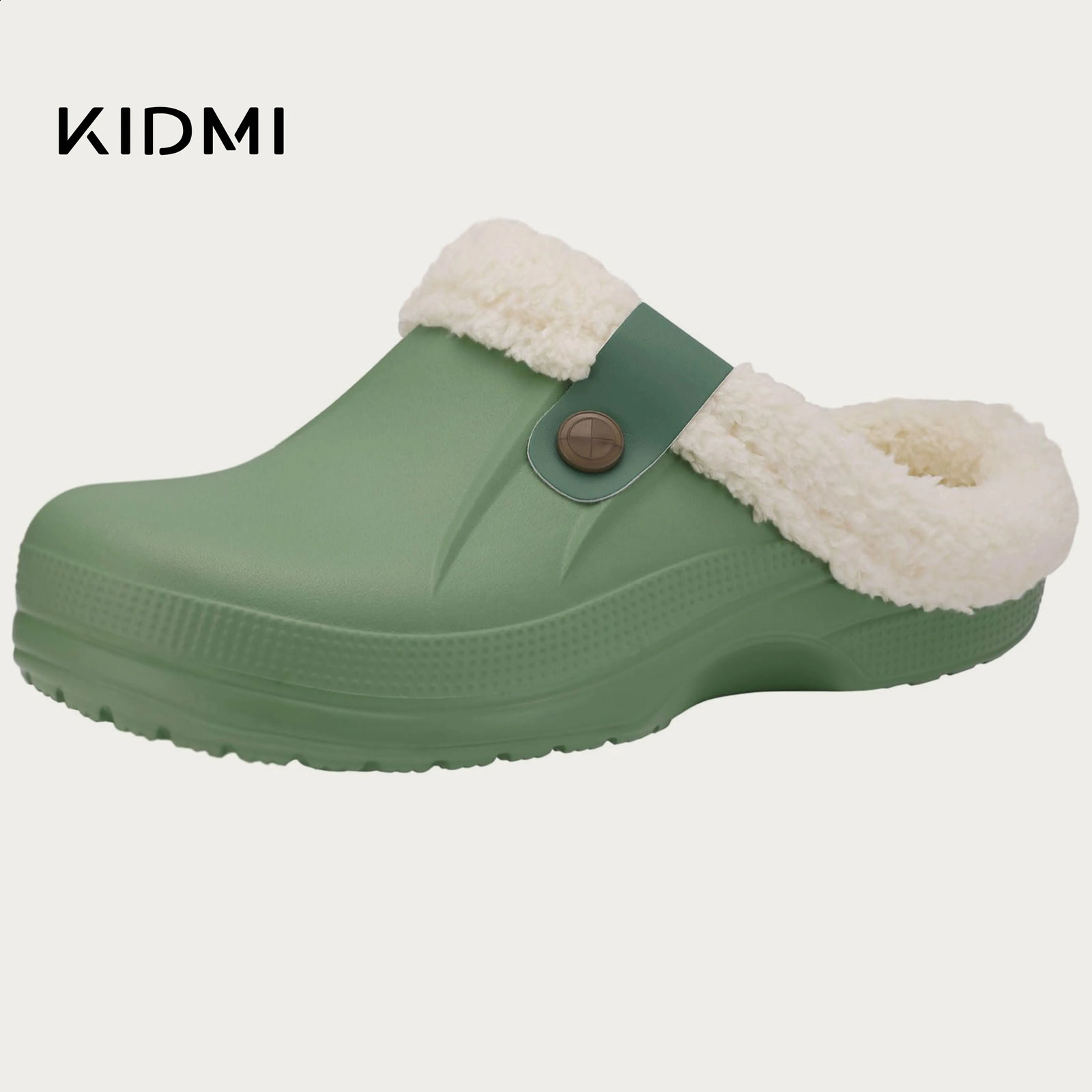 Kidmi Fur Lined Clogs Slippers For Women Classic Winter Waterproof House With Padded Shoes EVA Garden 260202