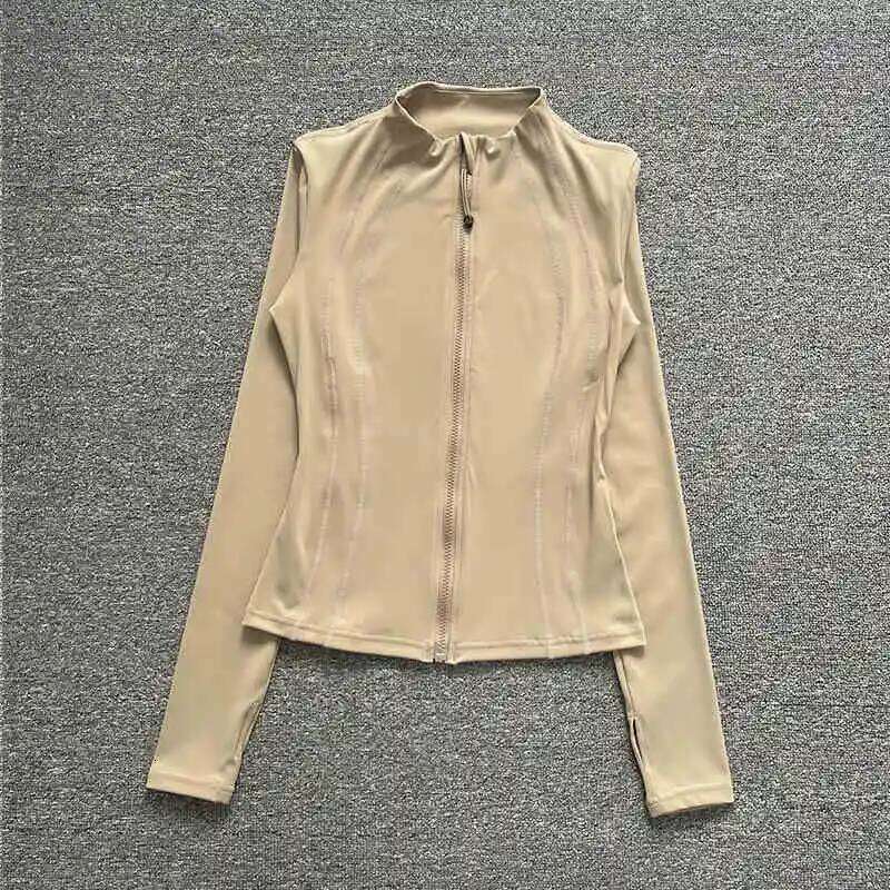 New autumn sports fitness for women tight-fitting, slim, quick-drying, breathable, stand-up collar cardigan, long-sleeved 26Y0224