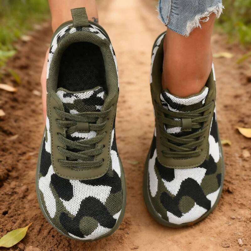 New Women's Fashion Camouflage Mesh Sneakers Lightweight Platform Casual Breathable Non-slip Walking Footwear Women Shoes