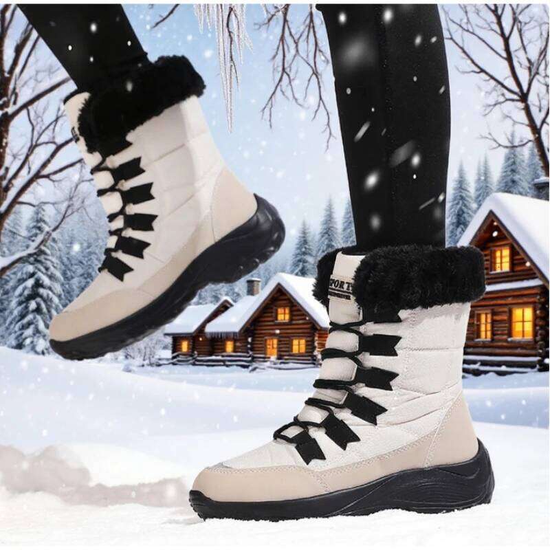 Snow Non-slip Quality Comfortable Keep Warm Platform 2025 Women Wedges Waterproof PlushThigh High Boots