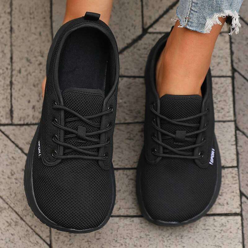 New Wide Last Soft Breathable Comfortable Lace Up Walking Outdoor Tennis Slow Running Women's Platform Shoes 26W0224