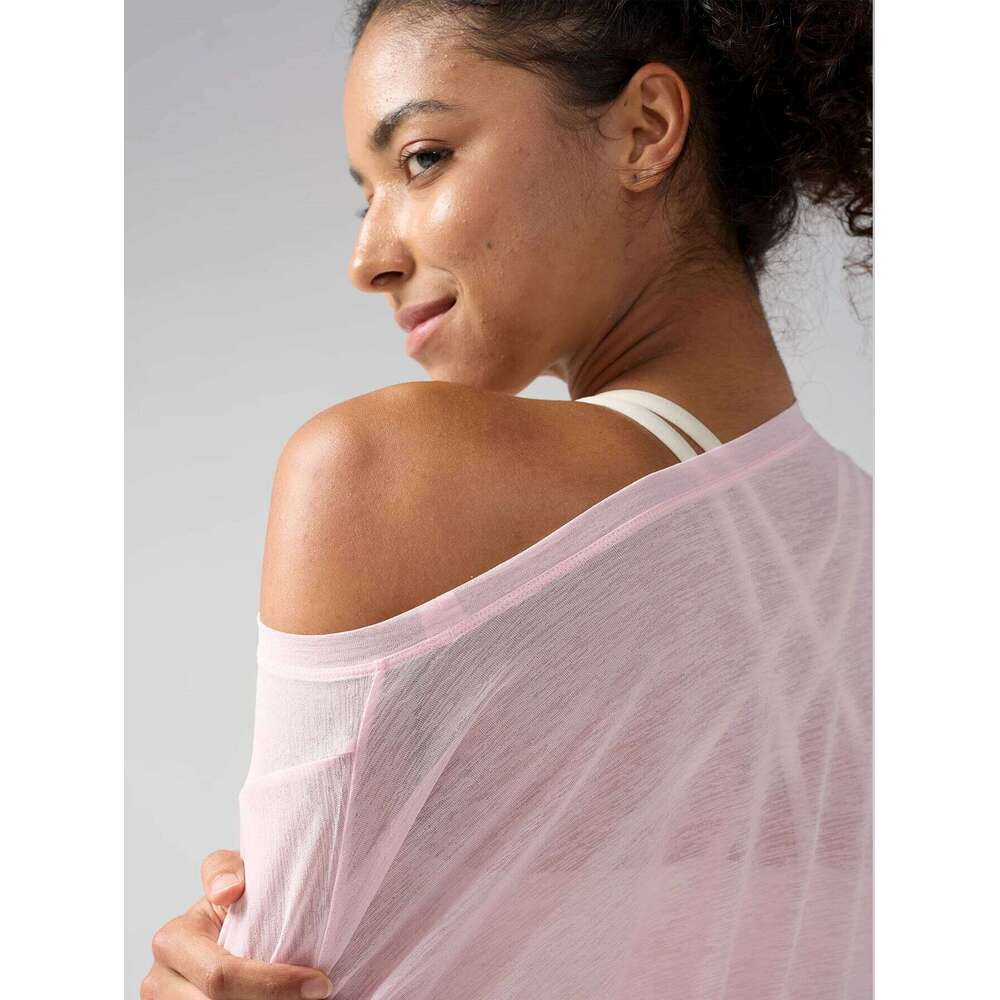 Fashion Women's Breathable Loose Quick Drying Long Sleeve Yoga Shirts Slimming Side Slits Leisure Running Fitness Cycling Tops 26Y0224