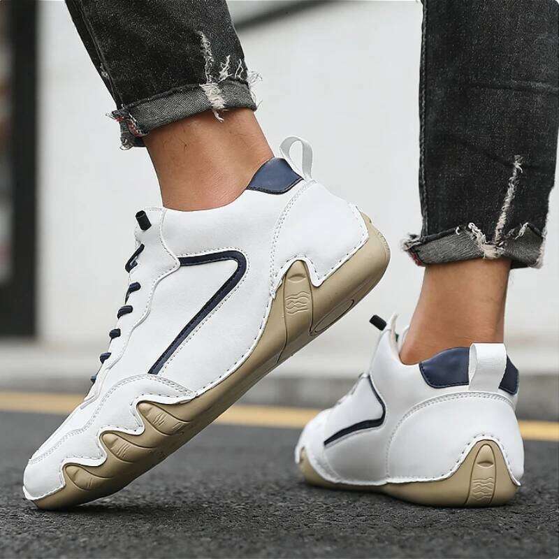 Practical Men's Utility Shoes Oil-Resistant Sole Breathable Easy-Clean Sneakers for Men Workshop & Daily Commute Use Size 39-46