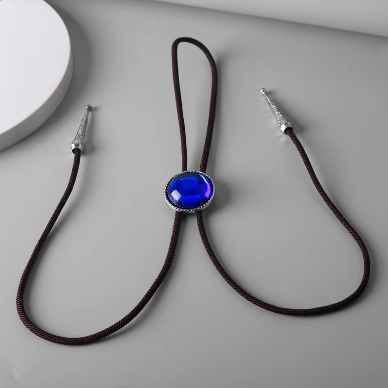 The Ancient Magus Bride Ainsworth Elias Cosplay Cross Necklace Blue Gem Pendant Model Toy Gift Collection Bolo Tie Anime 260120