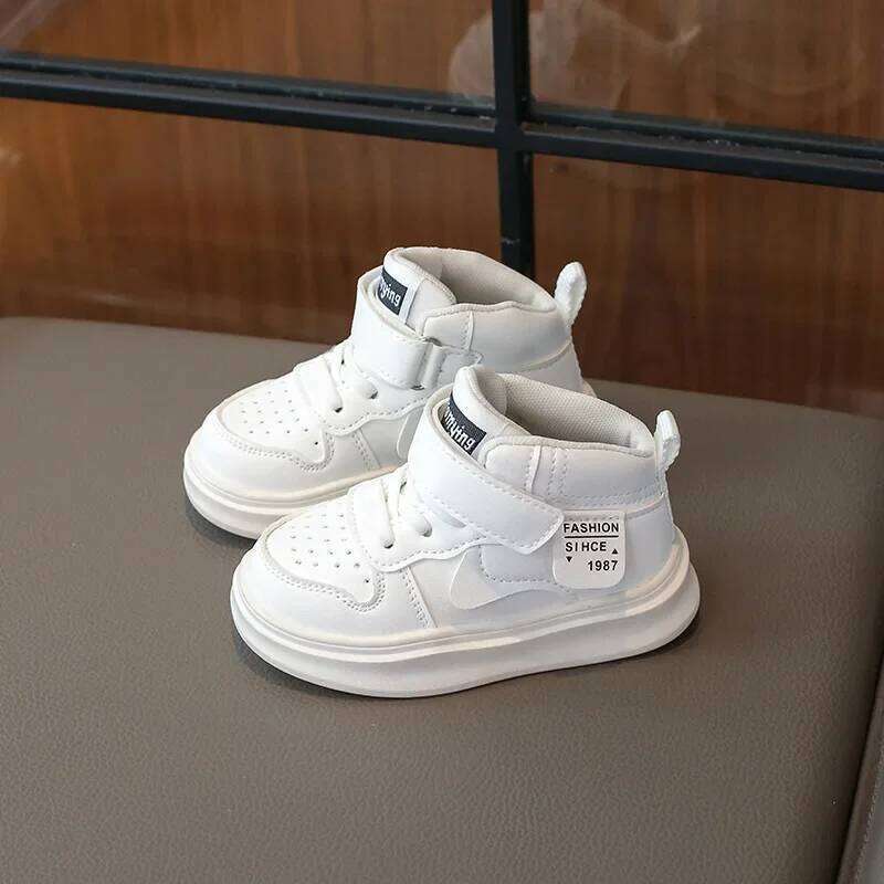 2024 Autumn Winter New Children Sneakers for Girls Boy Fashion Korean Style Soft Bottom Anti-slippey Baby Versatile Shoe 26W0224