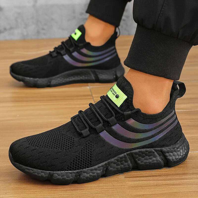 Men Casual Sports Breathable Lightweight Sneakers Anti-slip Flats Outdoor Running Walking Tenis Athletic Jogging Shoes
