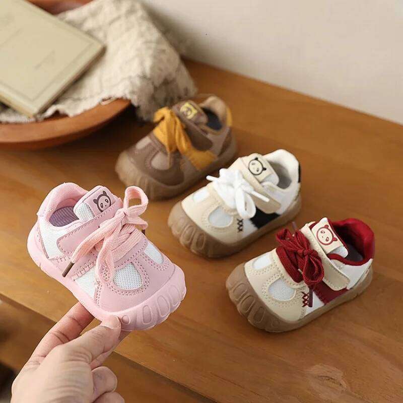 Trend Fashion Sport Shoes For Children Ergonomics Anti-slippery Toddler Kid's Sneakers Breathable Baby Boy's Girl's Running Shoe 26W022