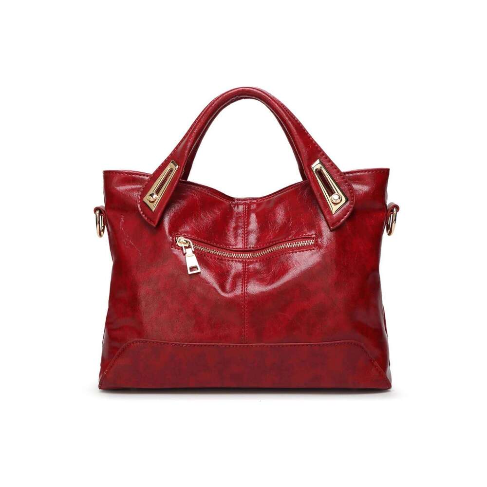 Large-Capacity New-Style Fashionable Solid-Color Versatile Retro Women's Minimalist Handbag with Adjustable Shoulder Strap Z260224