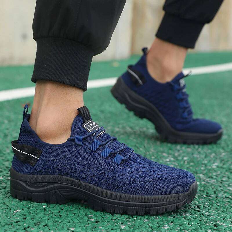 New Men's Unique Grid Trend Design Breathable Comfortable Running Summer Track Field Basketball Sports Shoes