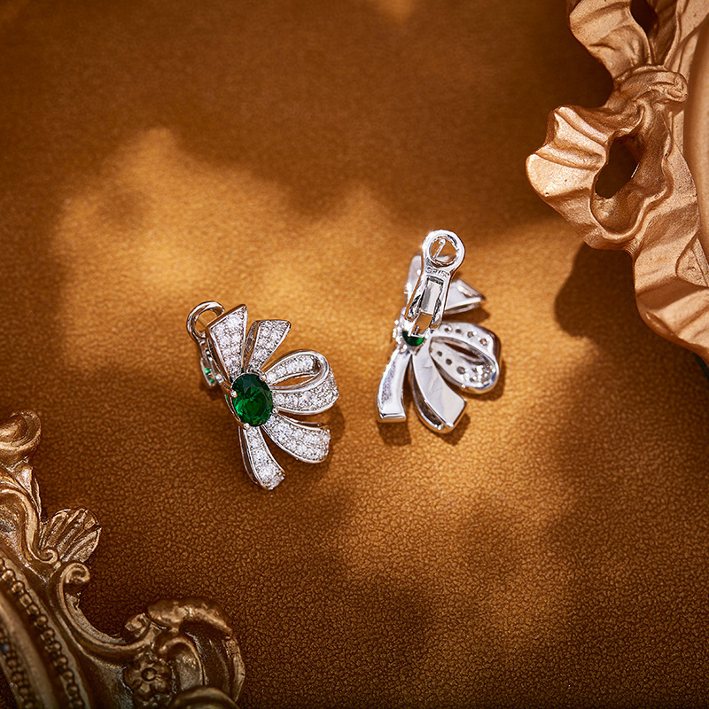 Earrings Half Bow Earrings With Gold Plated Splicing Design Earrings , French Style Women's Daily Commuting Ear Accessories Earrings