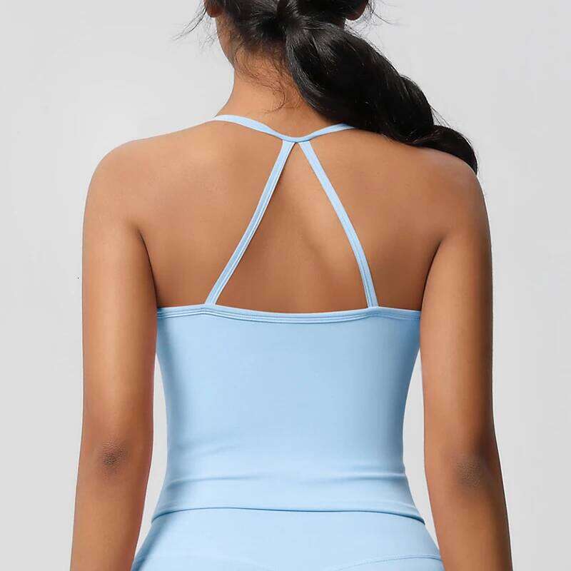 Women's Slim Fit Fitness Vest Skin Friendly Nude Pilates Top Beautiful Design Suspension Yoga Sports Bra 26Y0224