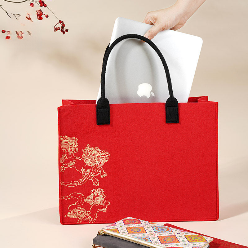 Bestseller Forbidden City Cultural and Creative Felt National Trend Single Shoulder Commuter Handbag Women's Bag Stationery Official Flagship Sto