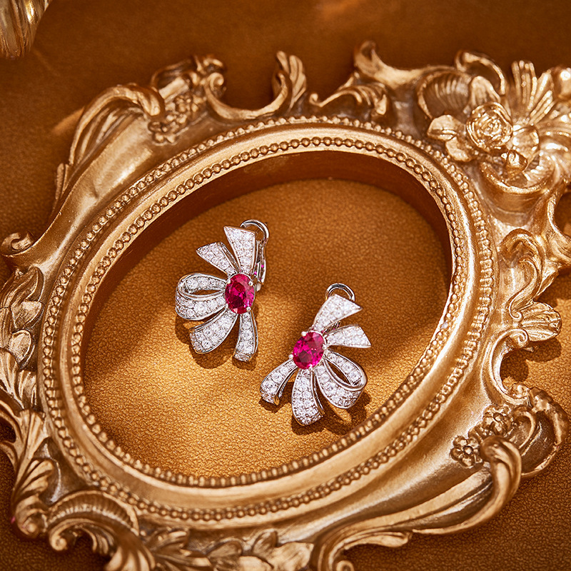 Earrings Half Bow Earrings With Gold Plated Splicing Design Earrings , French Style Women's Daily Commuting Ear Accessories Earrings