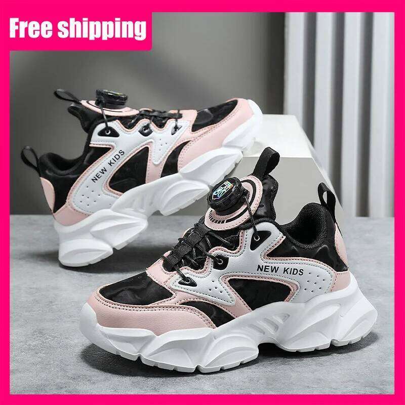 Children Trendy Comfort Breathable Leather Summer Fitness Sports 2026 New Fashion Mesh Running Shoes for Kids 26W0224