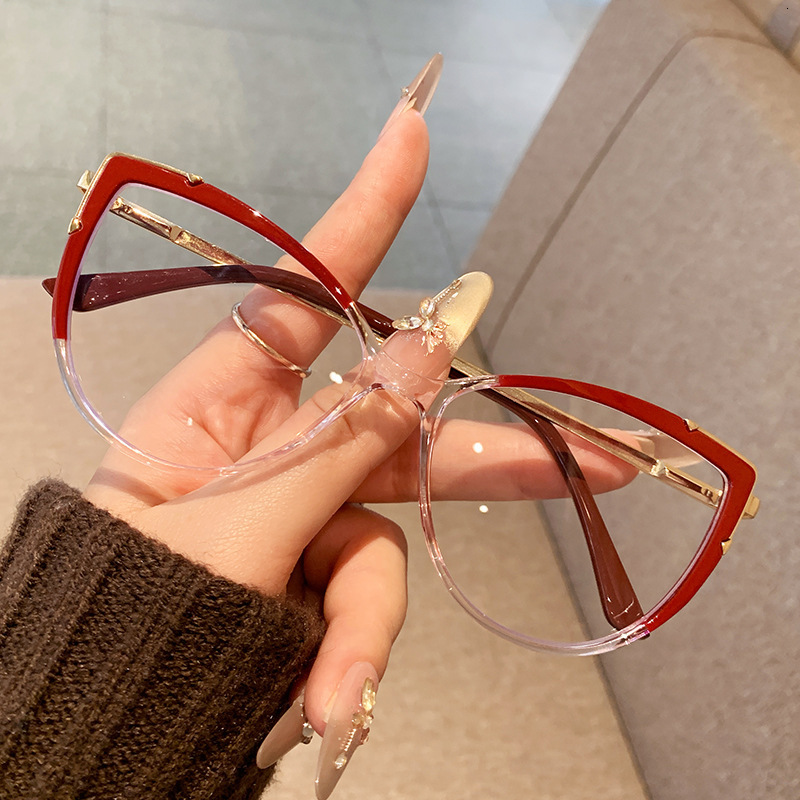 2026 Summer New Ultra-Light Plain Versatile Cat Eye Glasses For Women With Myopia, Can Be Fitted Prescription Or Non-Prescription Lenses Frame