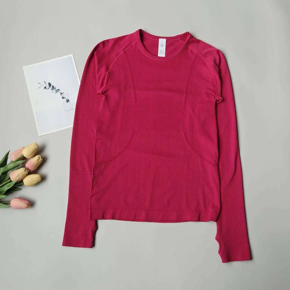 Women's Shirt V-neck Yoga Crop Long Sleeve Elastic Quick Dry Pilates Fitness Sports Top Winter Gym Clothes 26Y0224