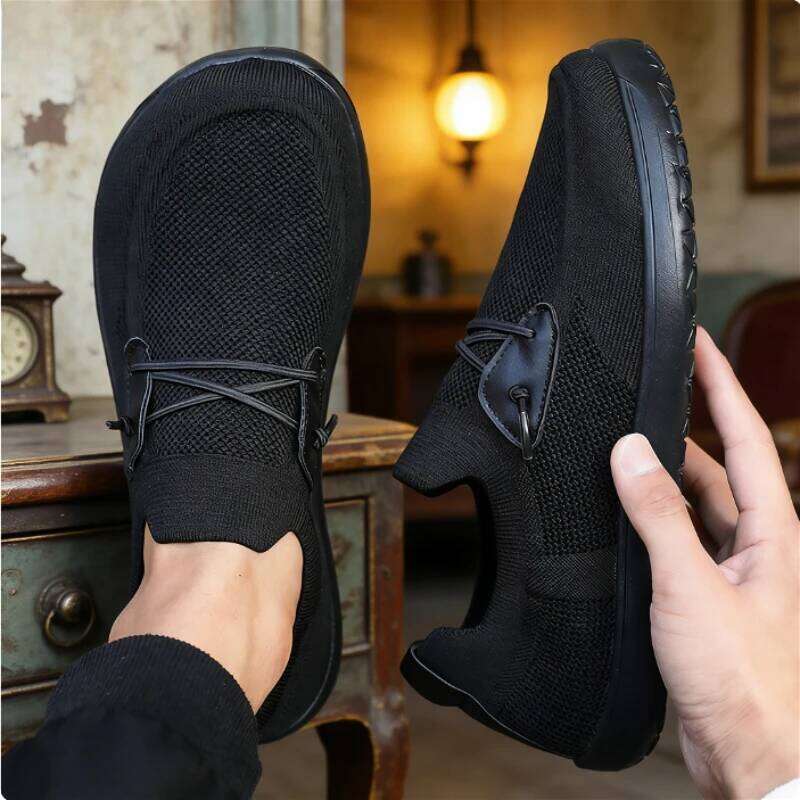 WideToe Barefoot for Men Zero Drop Sole Minimalism Walking Breathable Soft Non-slip Flats Loafer Mens Driving Shoes