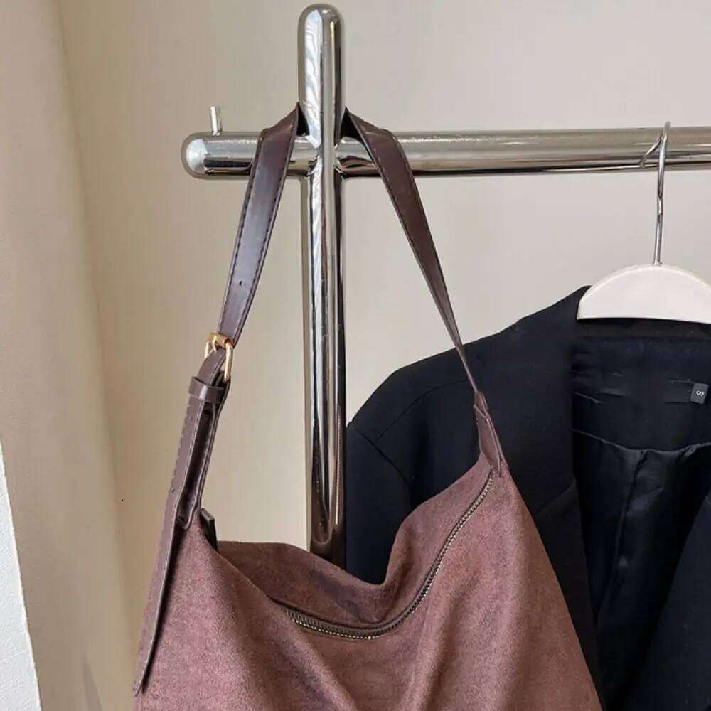 Casual Handbag Suede Shoulder Solid Color Fashion Korean Style Large Capacity Ladies Tote Bag Shopping Z260224