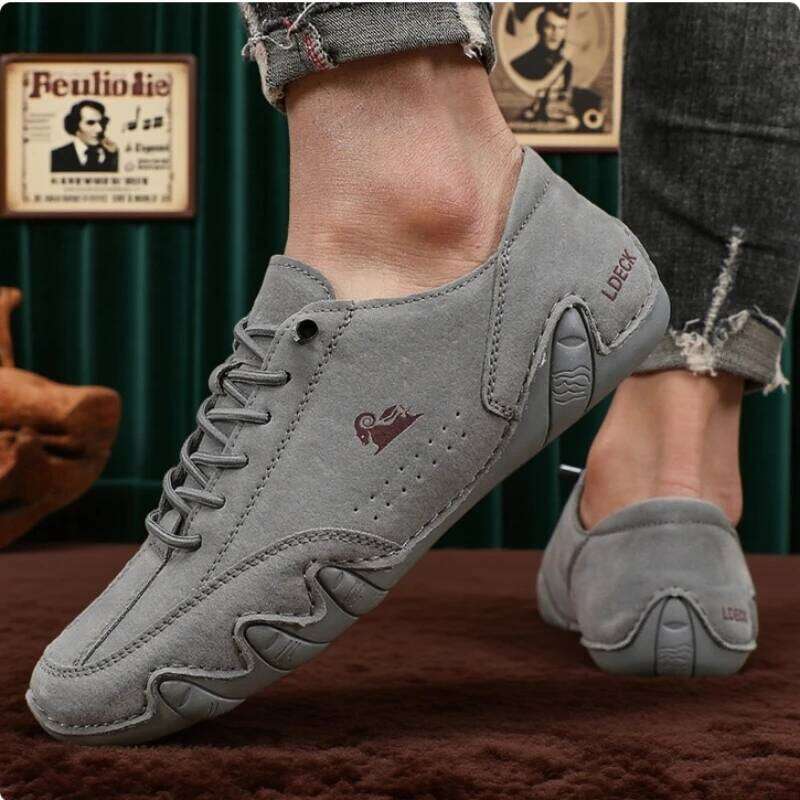 for Man Fashion Brand Loafers Soft Soled Comfortable Casual Walking Shoes Non Slip Khaki Work Mens Shoe Zapatillas Hombre