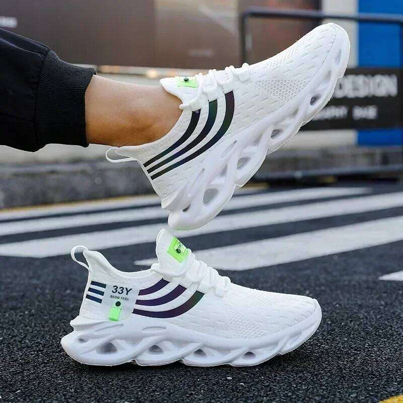 Breathable for Summer Hollow Fashion Casual Mesh Sports Shoes New Soft Sole Anti Slip Odor Proof Trainer Men