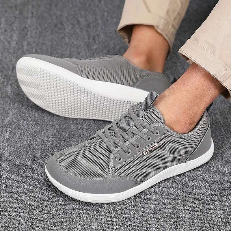 Hot Selling Fashion Men's Sneakers Wide Toe Breathable Barefoot Sports Large Summer New Trendy Black Mesh Casual Walking Shoes